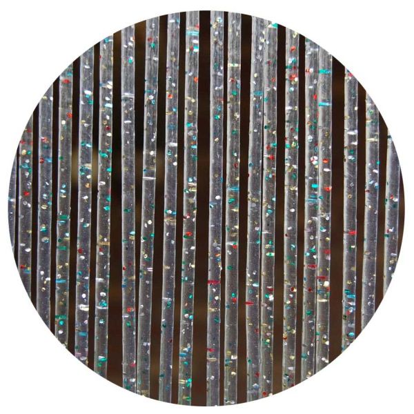 Rideau de porte en PVC transparent et multicolore Vinci