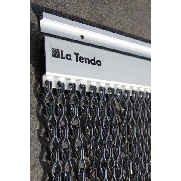 Rideau de porte en aluminium Alusa noir - LA TENDA