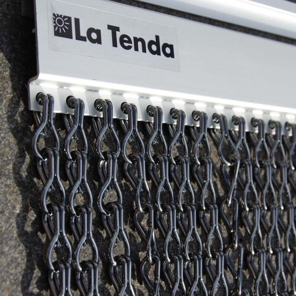 Rideau de porte en aluminium Alusa noir - LA TENDA
