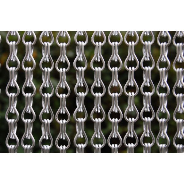 Rideau de porte en aluminium argent mat Alusax 8 - 199