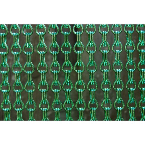 Rideau de porte en aluminium vert Alusax - LA TENDA