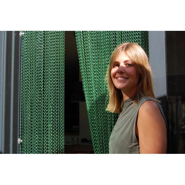 Rideau de porte en aluminium vert Alusax - LAD-0177