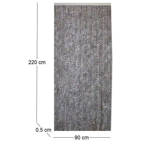 Rideau de porte en fibres synthétiques Chenilles - MOR-0152