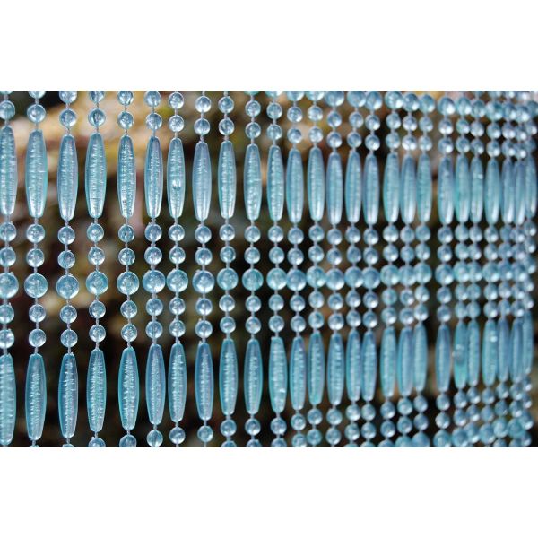 Rideau de porte en perles bleues et transparentes Frejus - CASA