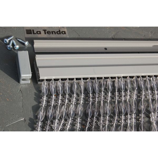 Rideau de porte  en perles grises Elba - LAD-0205