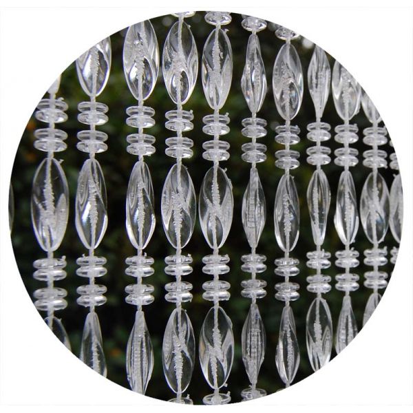 Rideau de porte  en perles transparentes Elba