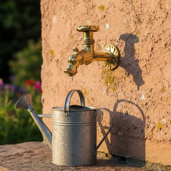 Robinet extérieur mural animal en laiton rosace - DOMMARTIN FONTE DART