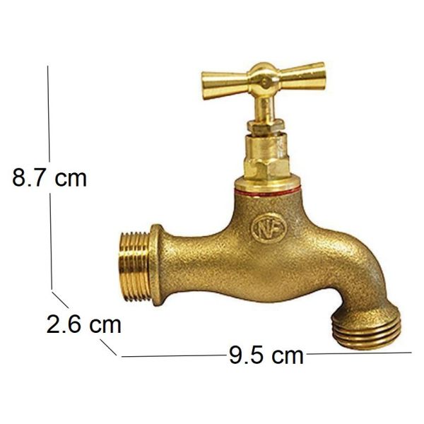 Robinet de jardin à clapet en laiton - BOUTTE