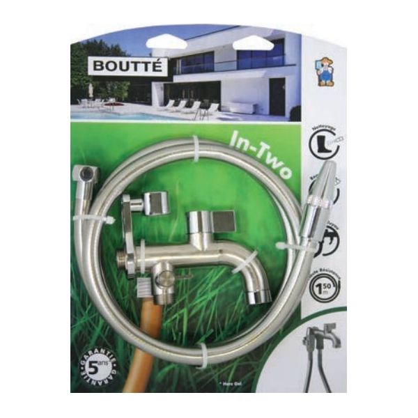 Robinet de jardin 2 en 1 avec lance two - BOUTTE