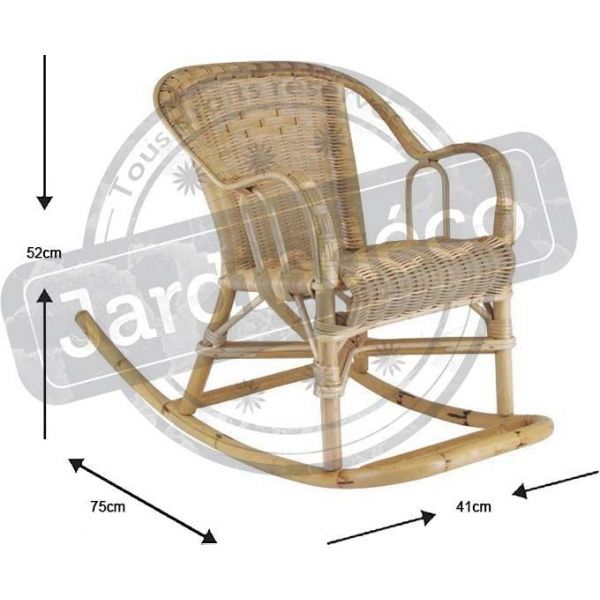 Rocking chair pour enfant en rotin Chloé - AUBRY GASPARD