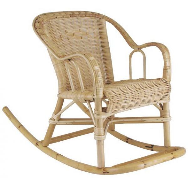 Rocking chair pour enfant en rotin Chloé