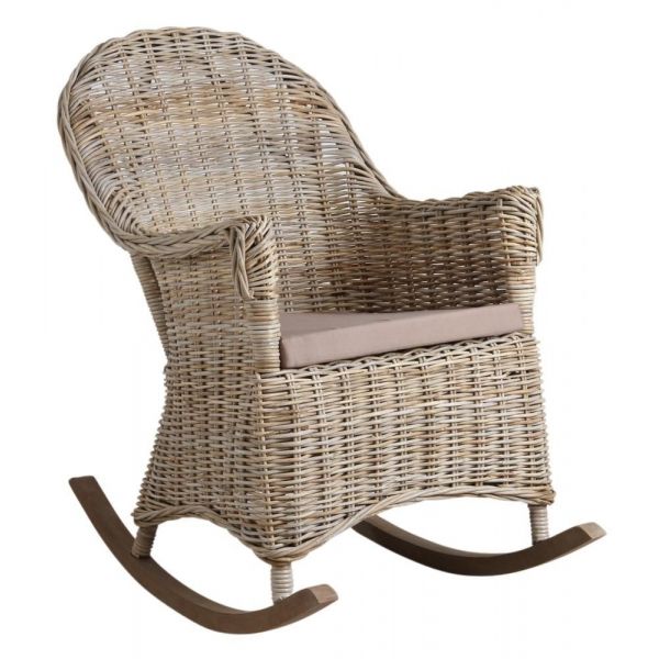 Rocking chair en poelet gris Kresek