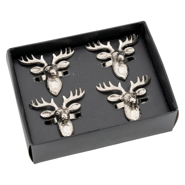 Ronds de serviettes en aluminium Cerf - 14,90