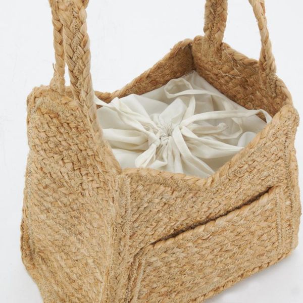 Sac bandoulière en jute tressé - AUB-6061