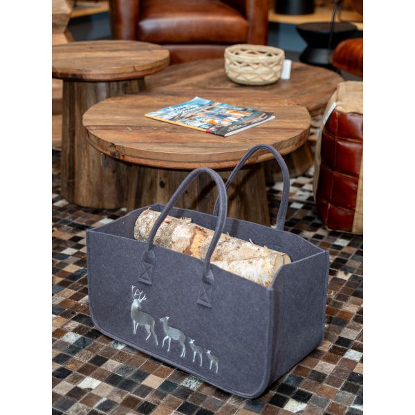 Sac à bûches en feutrine 50 x 25 cm - AUB-2862