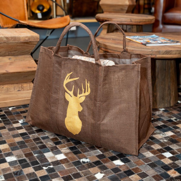 Sac à bûches en jute - 14,90