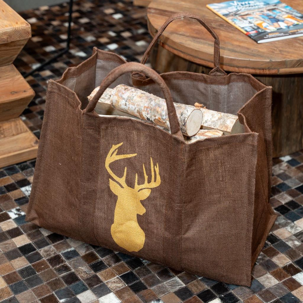 Sac à bûches en jute - AUBRY GASPARD