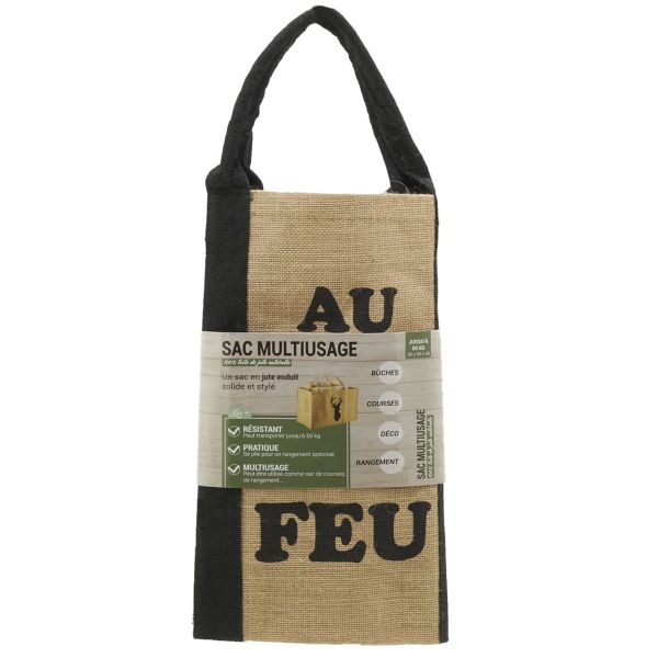 Allume-feux en bois naturel, 3 sacs de jute de 50 pièces - PEARL