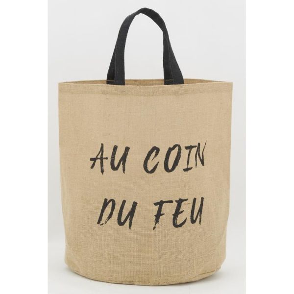 Sac à buche jute motifs