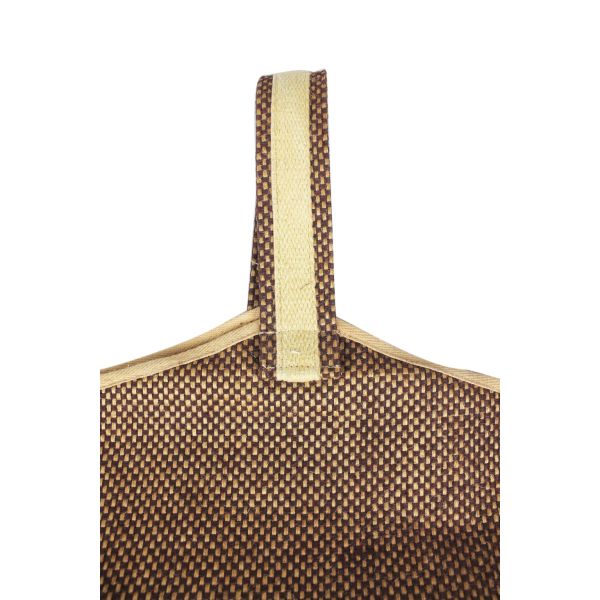 Sac à bûches en jute naturel et brun - 34,90