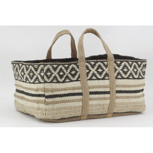 Sac à bûches en jute naturel et teinté - AUBRY GASPARD