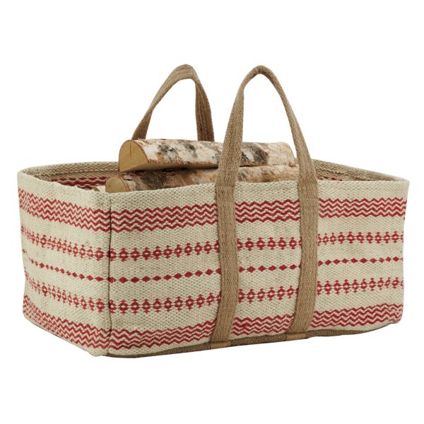 Sac à bûches en jute naturel et teinté