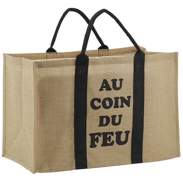 Sac à bûches en jute