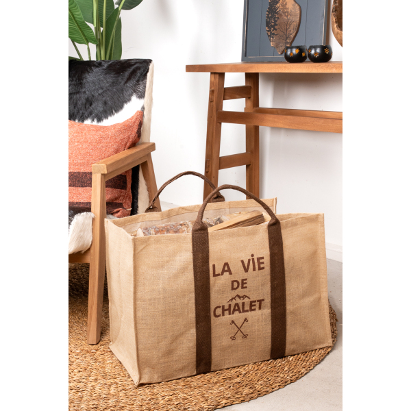 Sac à bûches en jute - AUBRY GASPARD