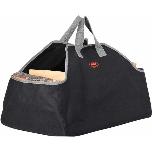 Sac à bûches en polyester noir