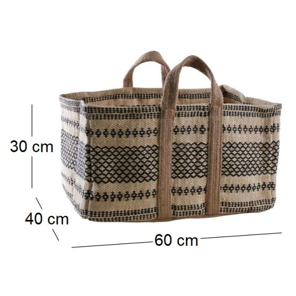 Sac à bûches en toile de jute épaisse Pampa - AUB-3434