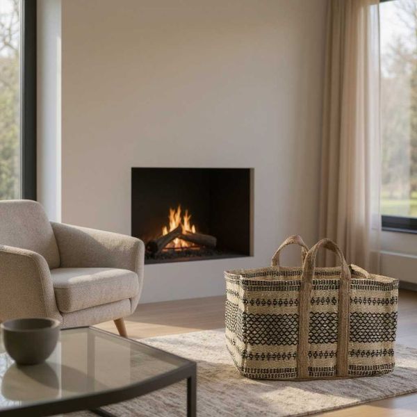 Sac à bûches en toile de jute épaisse Pampa - AUBRY GASPARD
