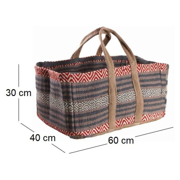 Sac à bûches en toile de jute épaisse Pampa - AUB-3087