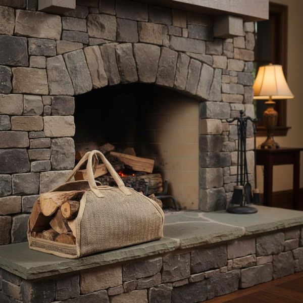 Sac à bûches en toile de jute renforcée - AUBRY GASPARD