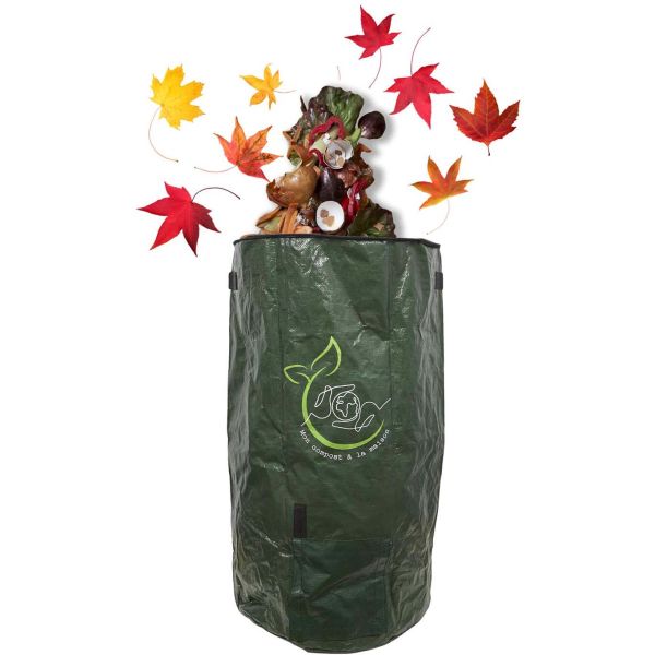 Sac de jardin Sac déchets verts Sac feuilles mortes 120l Sac jardinage Set  de 2