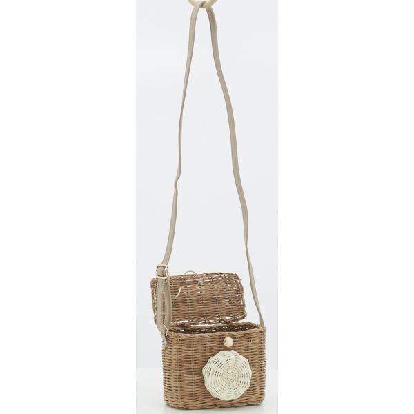 Sac enfant en rotin et cuir appareil photo - 5