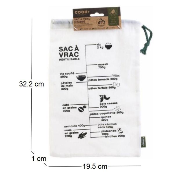 Sac gradué réutilisable Green attitude - 1,16