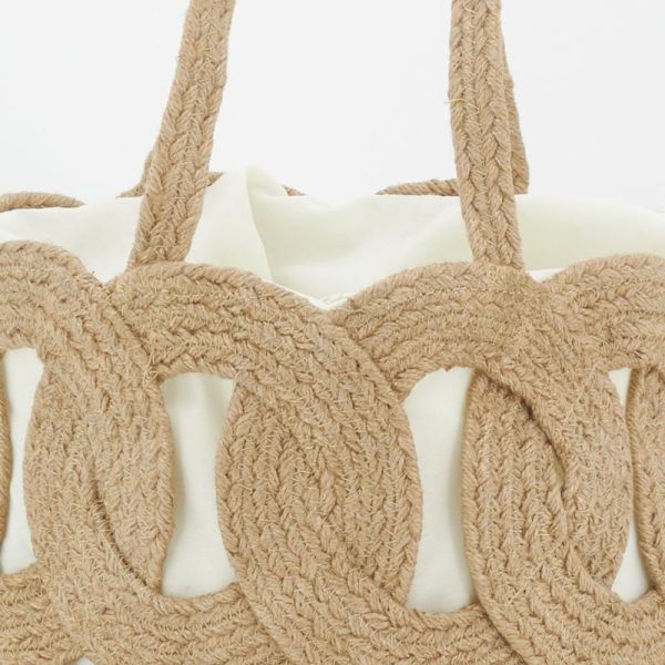 Sac en jute ajouré doublé coton - AUB-6056