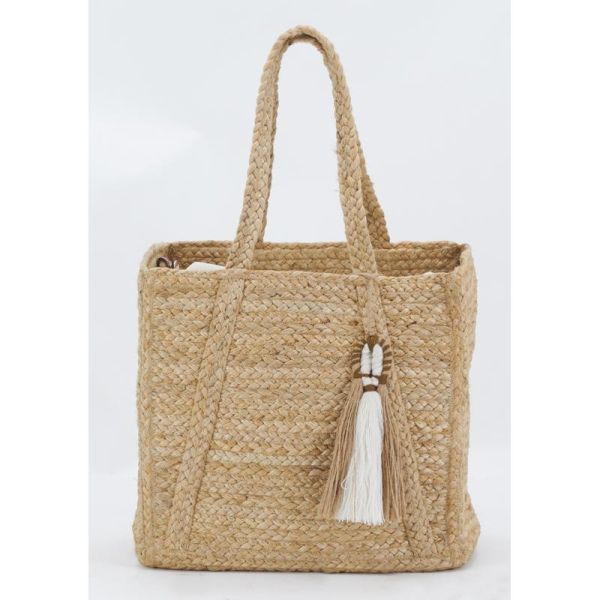 Sac rectangulaire en jute naturel - AUBRY GASPARD