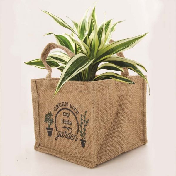 Sac à plantation en jute plastifiée My Little Market - THE HOME DECO FACTORY