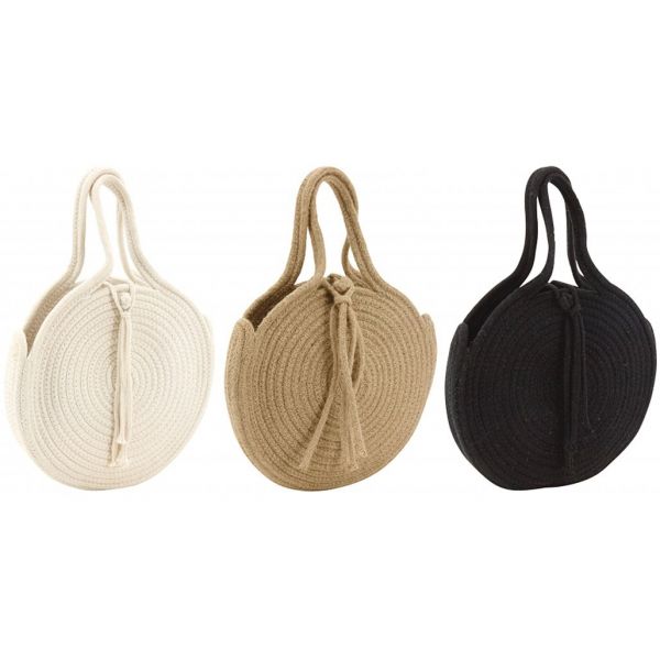 Sac rond en corde de coton et jute - AUBRY GASPARD