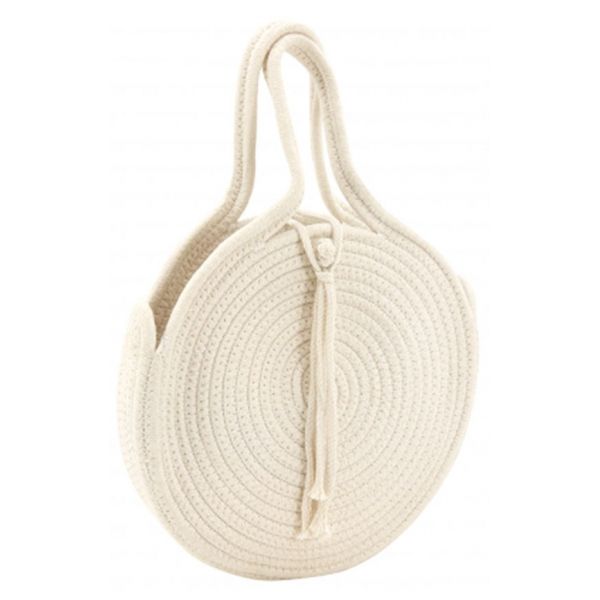 Sac rond en corde de coton et jute