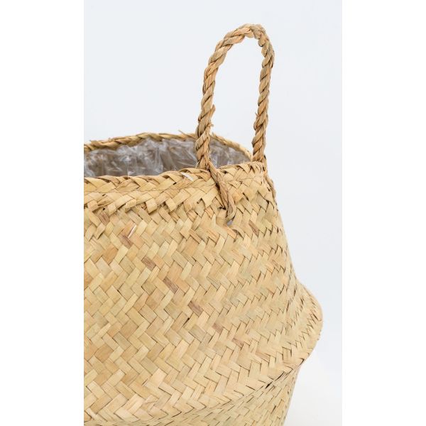Sac rond en jonc de mer pliant - 6