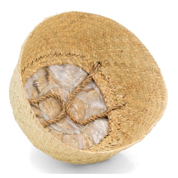 Sac rond en jonc de mer pliant - 5