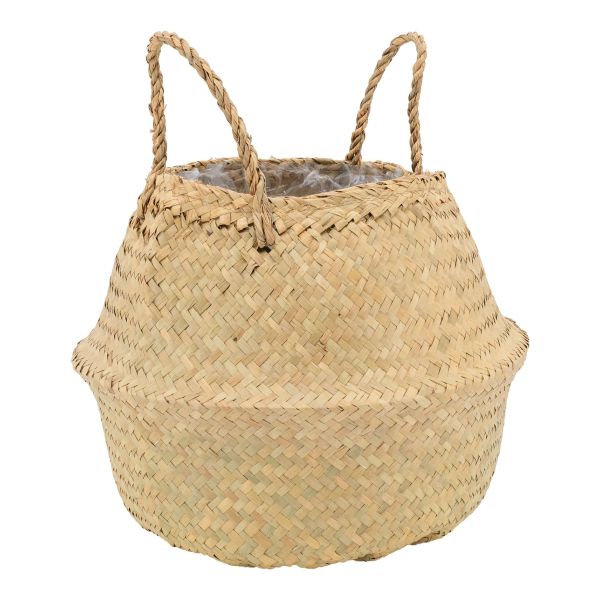 Sac rond en jonc de mer pliant