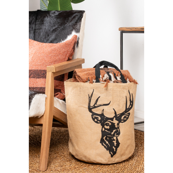 Sac rond en jute naturel plastifié - AUBRY GASPARD