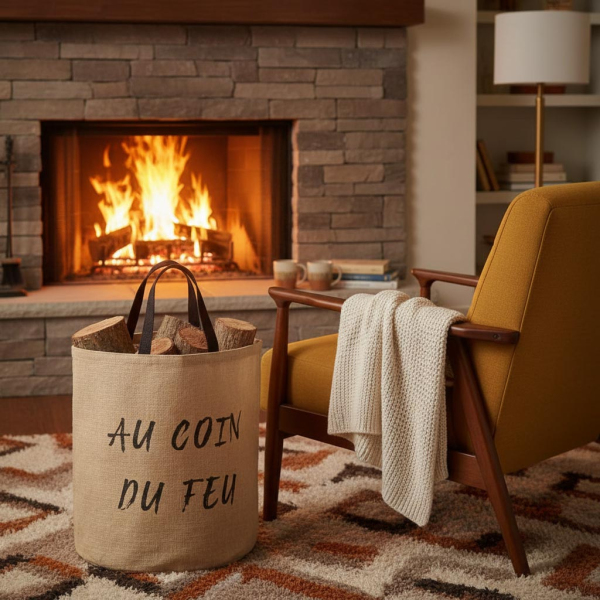 Sac rond en jute naturel plastifié - AUBRY GASPARD