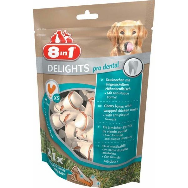 Sachet 21 os à mâcher pour chien Delights pro dental