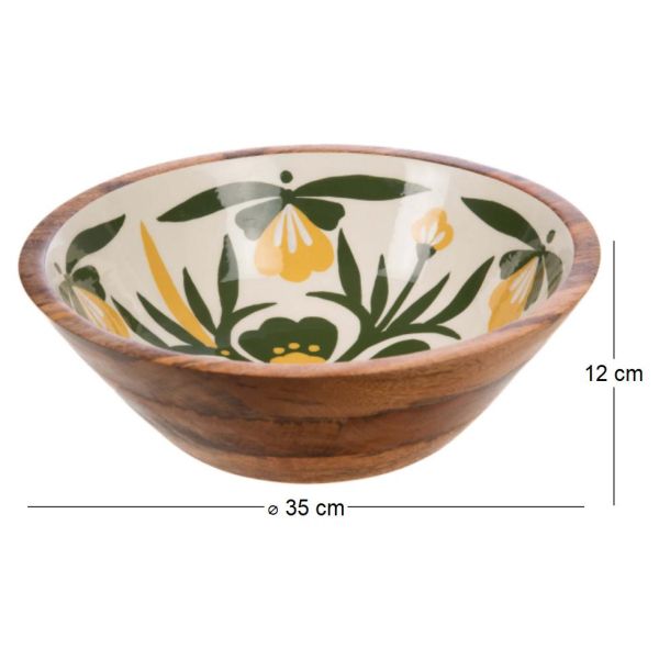 Saladier en bois de manguier 35 cm Sofia - AMA-4942