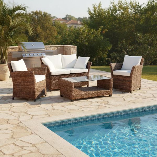 Salon en bananier et acajou Célèbes - AUBRY GASPARD