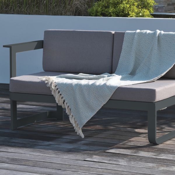 Salon bas de jardin 6 places en aluminium Barcelona - 1489